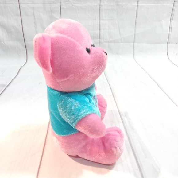 Vintage Pink Cutie Bear Stuff Animal 4'' Plush Toy - Picture 7 of 7